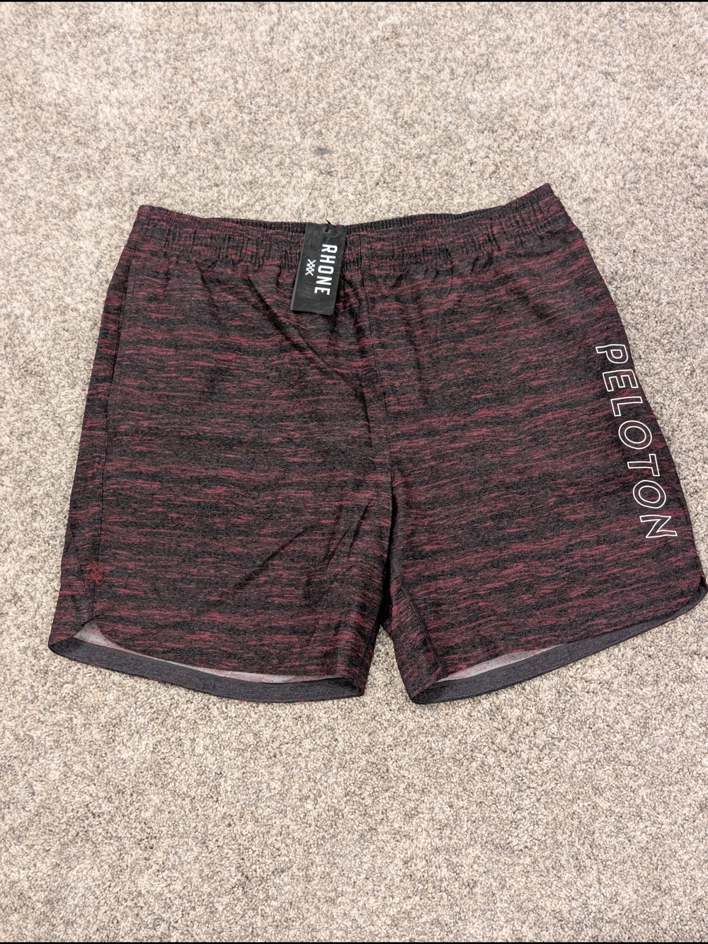 Rhone x Peloton NWT Guru 7" Athletic Shorts Zinfandel Red Black Men’s L